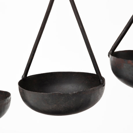 Enos 19L x 3W Black Metal 4 Bowl Ancient Spice Market Decorative Display from Mercana - Luna Furniture