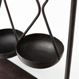 Enos 19L x 3W Black Metal 4 Bowl Ancient Spice Market Decorative Display from Mercana - Luna Furniture
