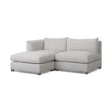 Valence 3 Piece Light Gray Modular Sofa Set (Included 1 Ottoman)