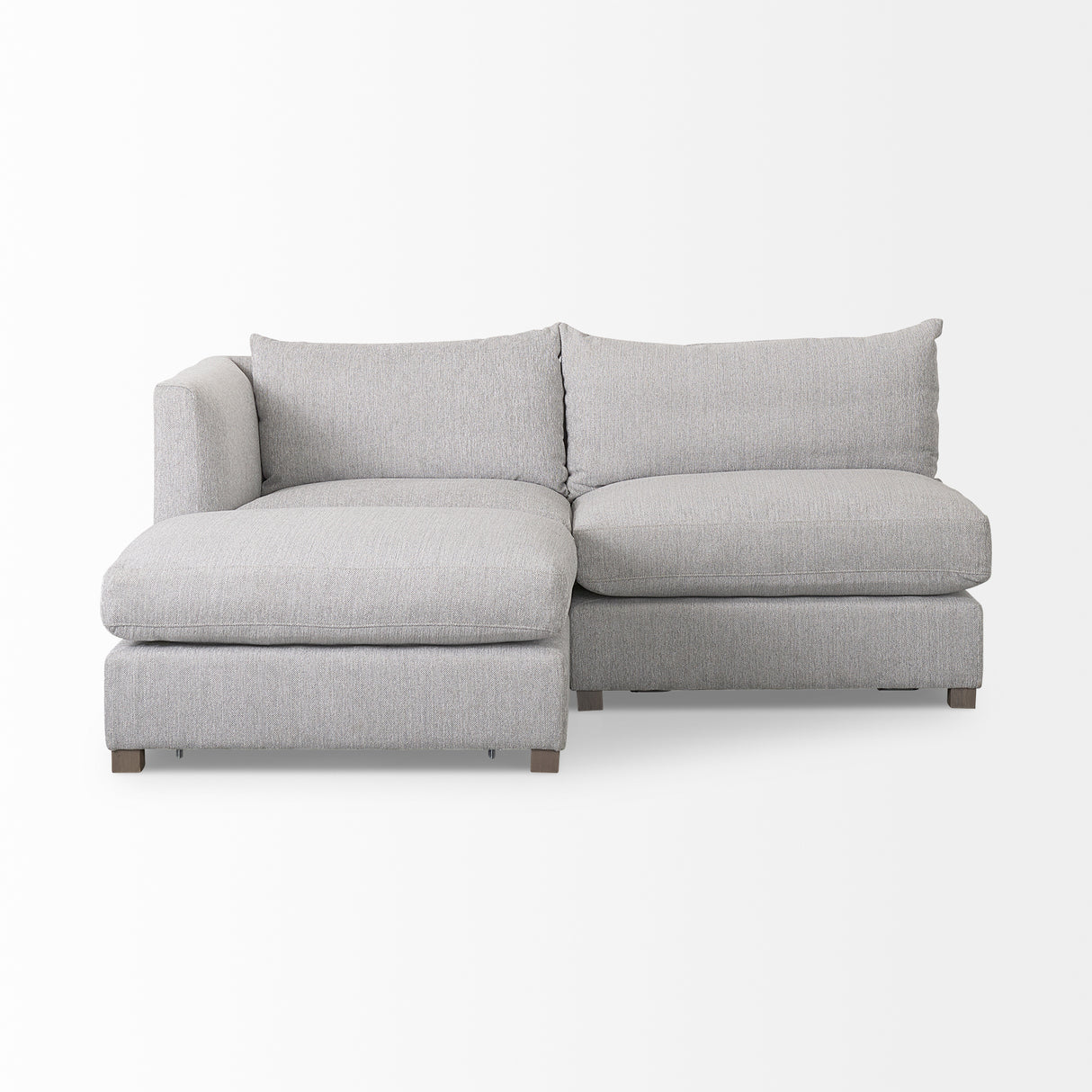 Valence 3 Piece Light Gray Modular Sofa Set (Included 1 Ottoman)