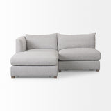 Valence 3 Piece Light Gray Modular Sofa Set (Included 1 Ottoman)