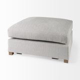 Valence 3 Piece Light Gray Modular Sofa Set (Included 1 Ottoman)