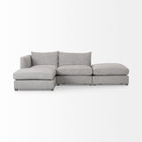Valence 4 Piece Medium Gray Modular Sofa Set (Included 2 x Ottoman)