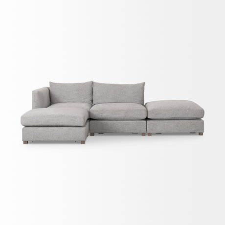 Valence 4 Piece Medium Gray Modular Sofa Set (Included 2 x Ottoman) from Mercana - Luna Furniture