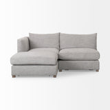 Valence 3 Piece Medium Gray Modular Sofa Set (Included 1 Ottoman)