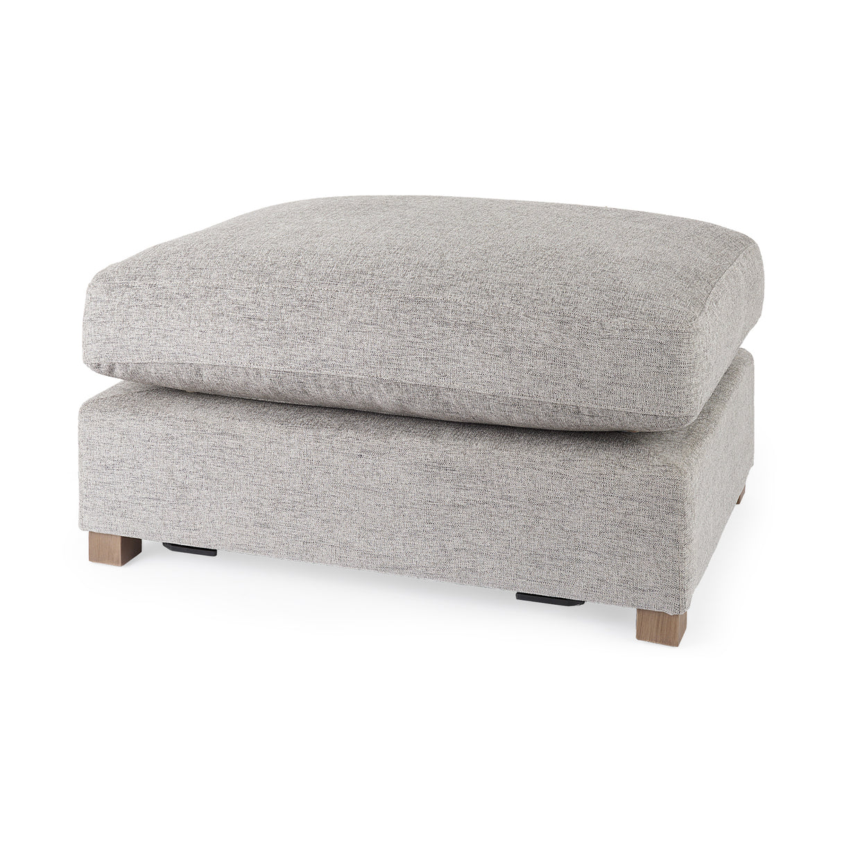 Valence 3 Piece (W/ 2 x Ottoman) Medium Gray Modular Sofa Set from Mercana - Luna Furniture