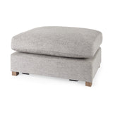 Valence 3 Piece (W/ 2 x Ottoman) Medium Gray Modular Sofa Set from Mercana - Luna Furniture