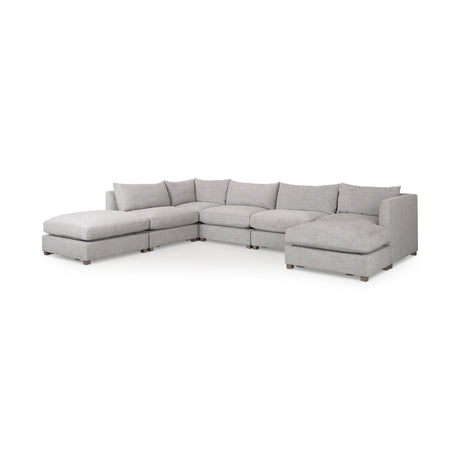 Valence 7 Medium Gray Modular Sofa Set (Included 2 x Ottoman) from Mercana - Luna Furniture
