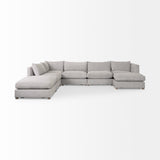Valence 7 Medium Gray Modular Sofa Set (Included 2 x Ottoman)