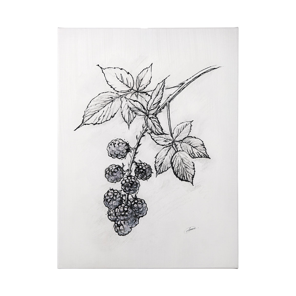 Wildberry Collection Blackberry by Ariana a Hand Embellished Textured Canvas from Mercana - Luna Furniture