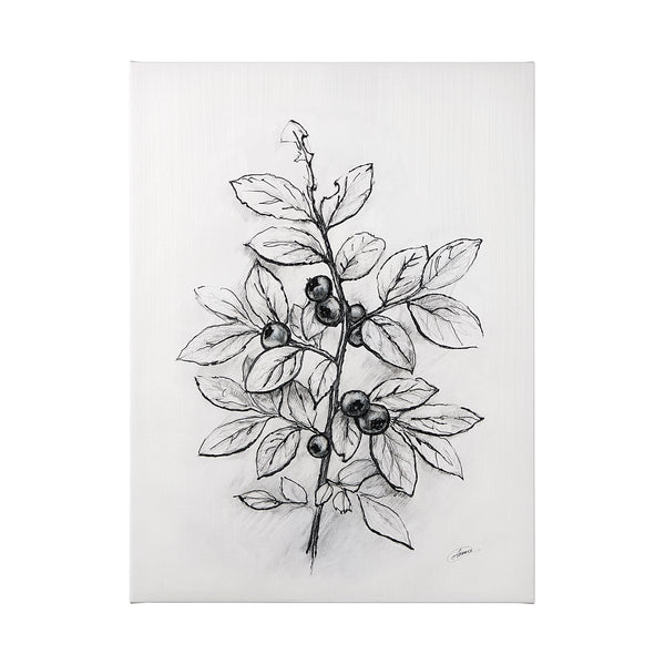 Wildberry Collection Blueberry by Ariana a Hand Embellished Textured Canvas