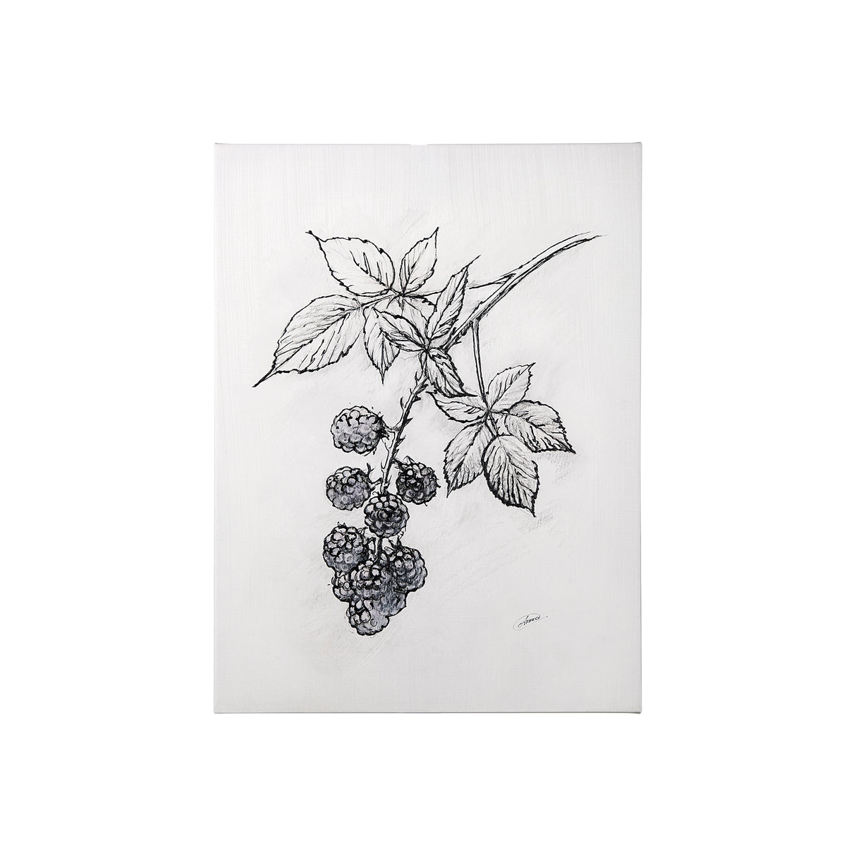 Wildberry Collection Blackberry by Ariana a Hand Embellished Textured Canvas from Mercana - Luna Furniture
