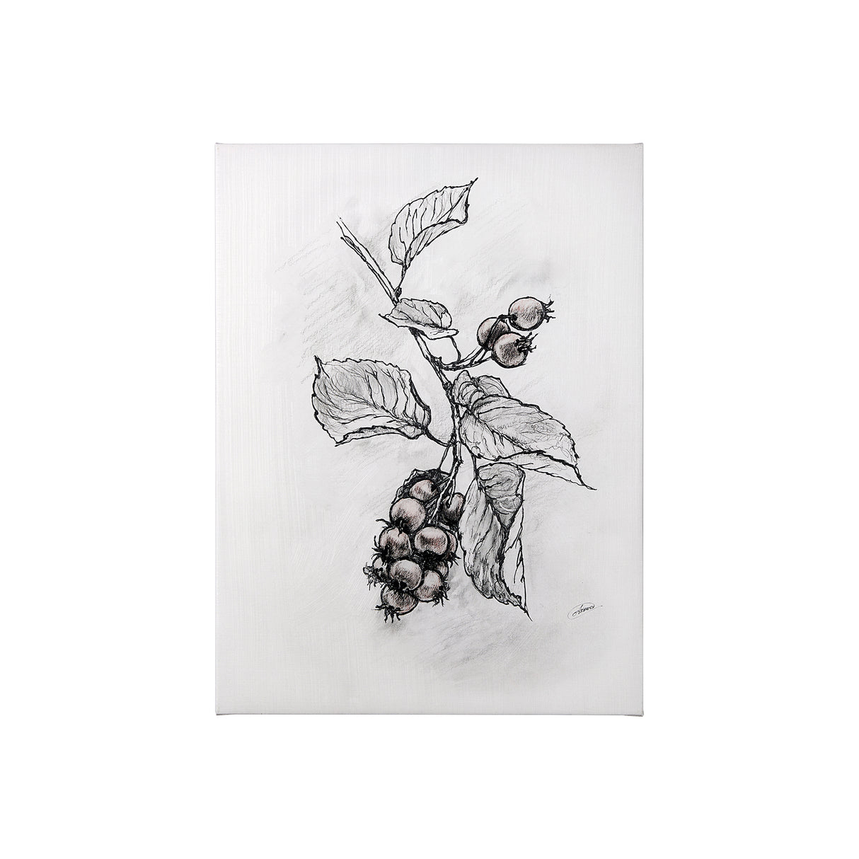 Wildberry Collection Saskatoonberry by Ariana a Hand Embellished Textured Canvas from Mercana - Luna Furniture
