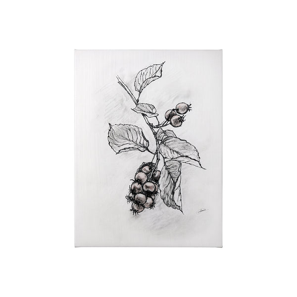Wildberry Collection Saskatoonberry by Ariana a Hand Embellished Textured Canvas
