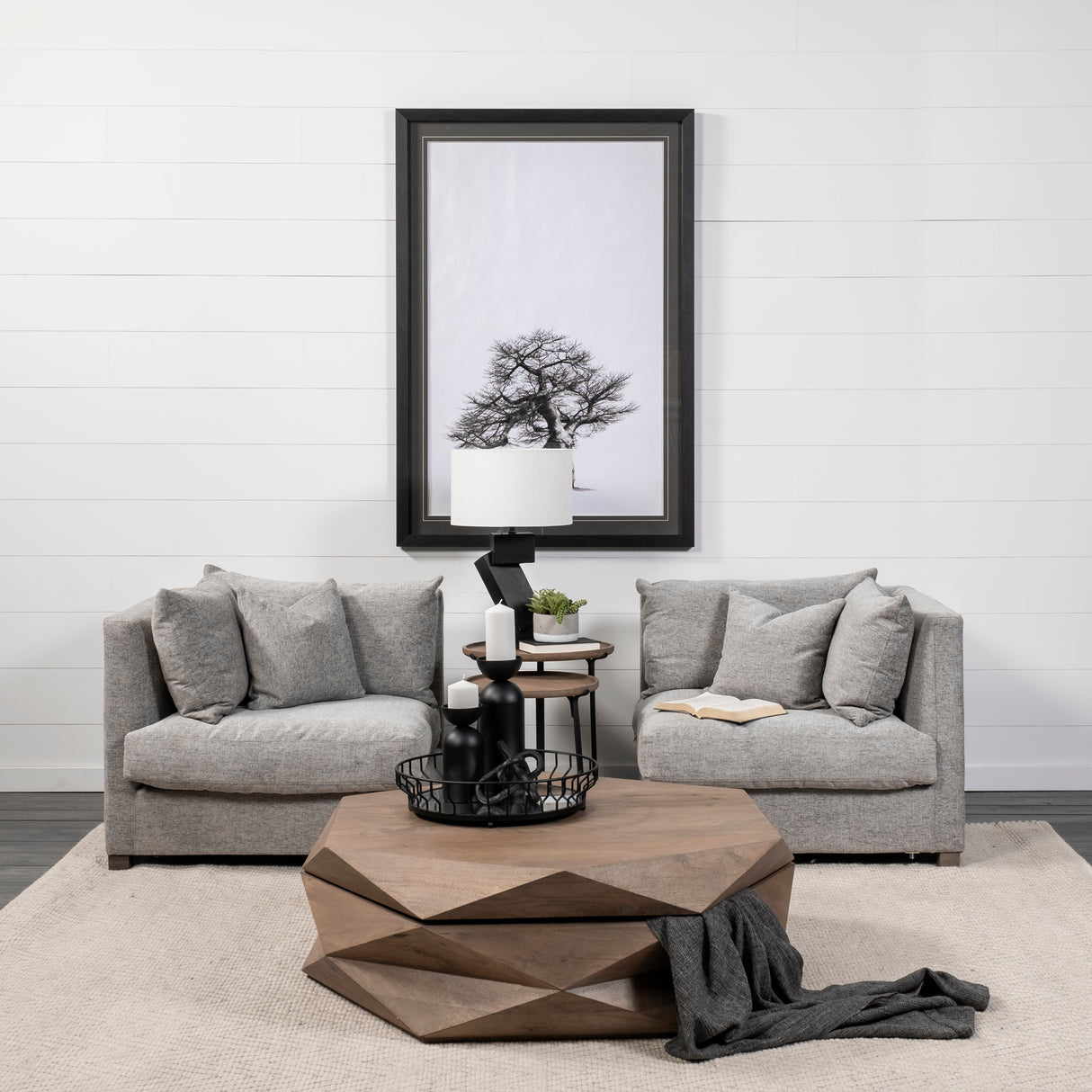Valence 2 Piece Medium Gray Modular Sofa Set from Mercana - Luna Furniture
