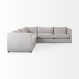 Valence 5 Piece Medium Gray Modular Sofa Set