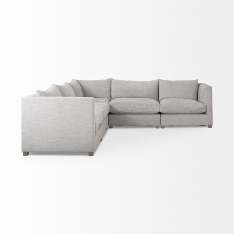 Valence 5 Piece Medium Gray Modular Sofa Set from Mercana - Luna Furniture