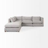 Valence 5 Piece Medium Gray Modular Sofa Set (Included 1 Ottoman)
