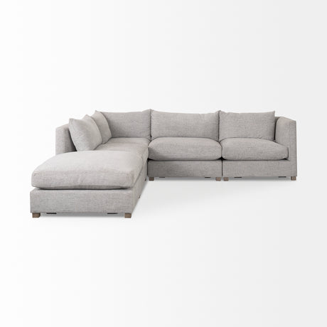 Valence 5 Piece Medium Gray Modular Sofa Set (Included 1 Ottoman) from Mercana - Luna Furniture
