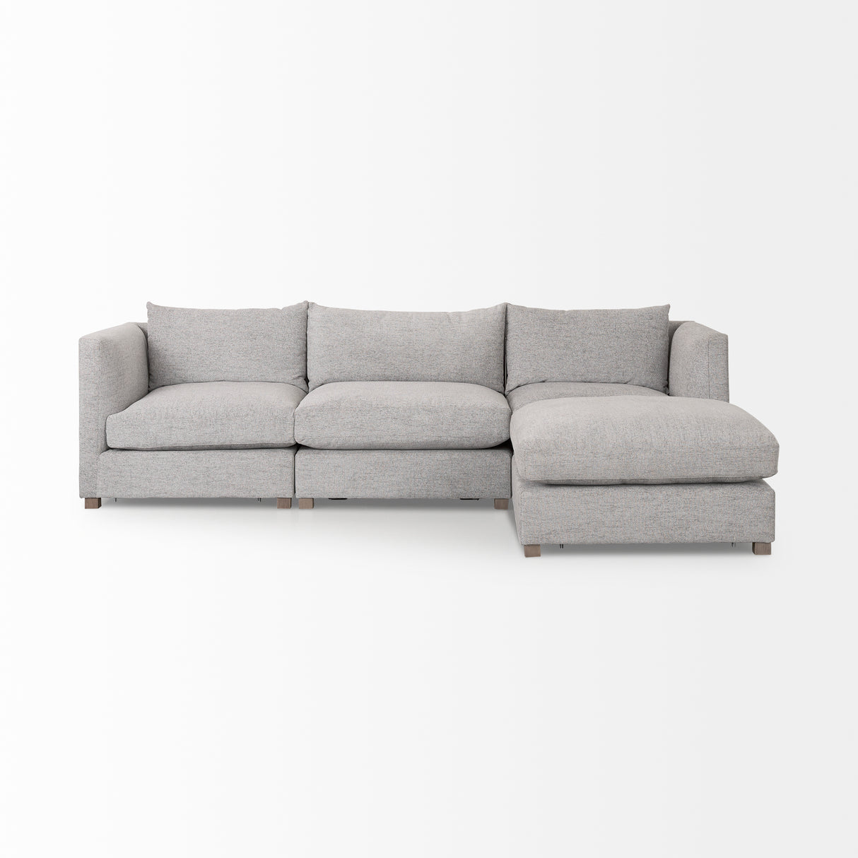 Valence 4 Piece Medium Gray Modular Sofa Set (Included 1 Ottoman)