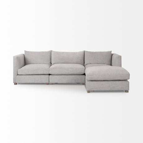 Valence 4 Piece Medium Gray Modular Sofa Set (Included 1 Ottoman) from Mercana - Luna Furniture