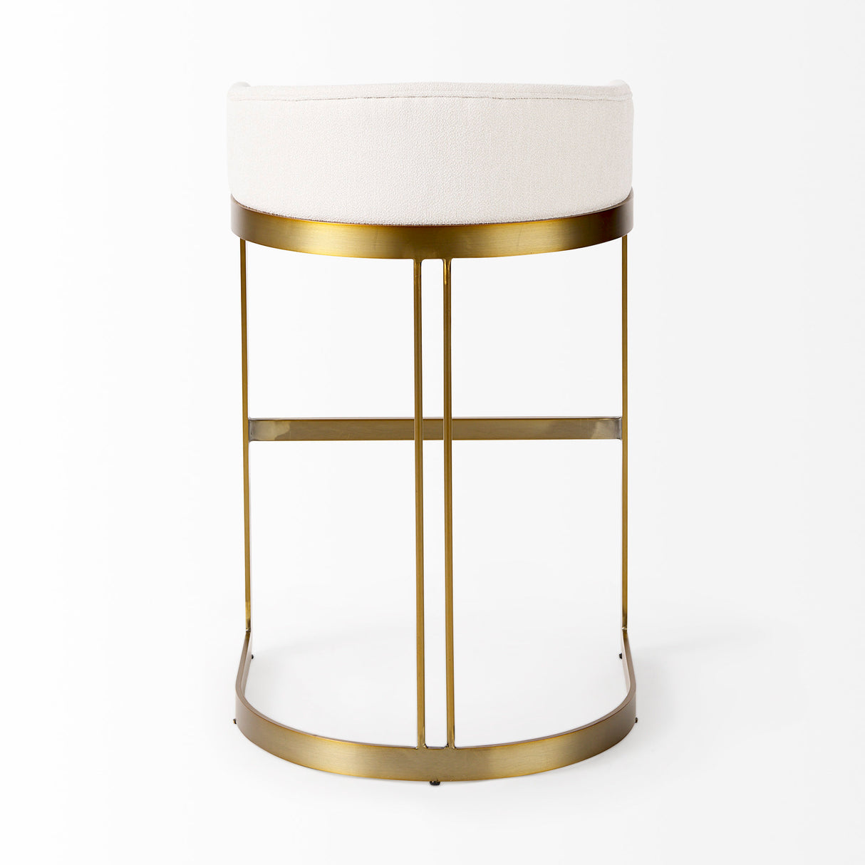 Hollyfield II Cream Fabric Seat W/ Gold Metal Base Bar Stool from Mercana - Luna Furniture