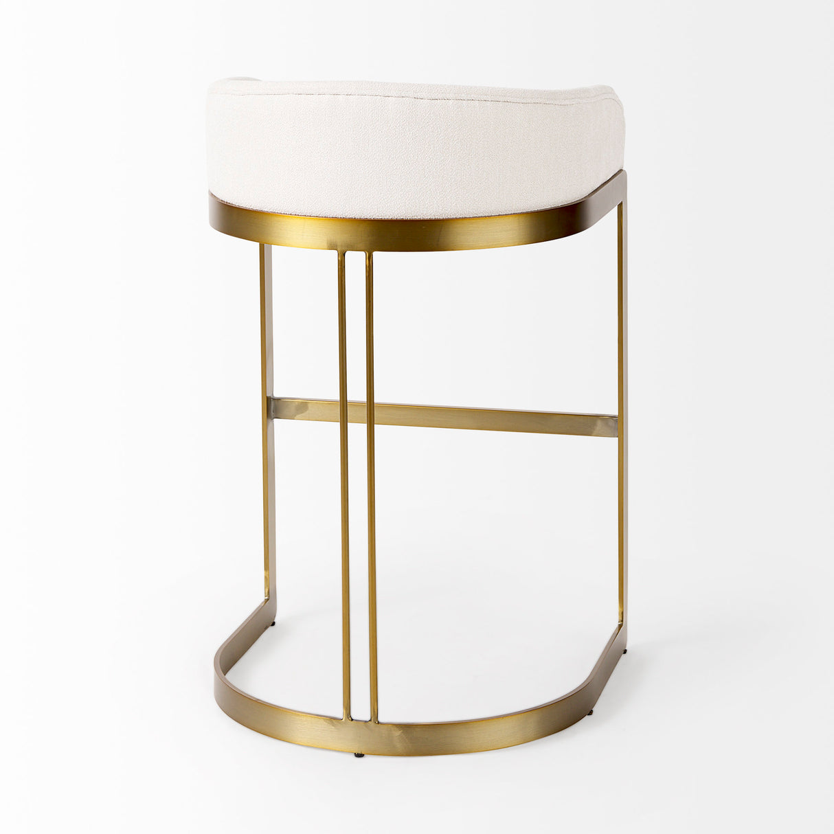 Hollyfield II Cream Fabric Seat W/ Gold Metal Base Bar Stool from Mercana - Luna Furniture
