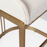 Hollyfield II Cream Fabric Seat W/ Gold Metal Base Bar Stool from Mercana - Luna Furniture