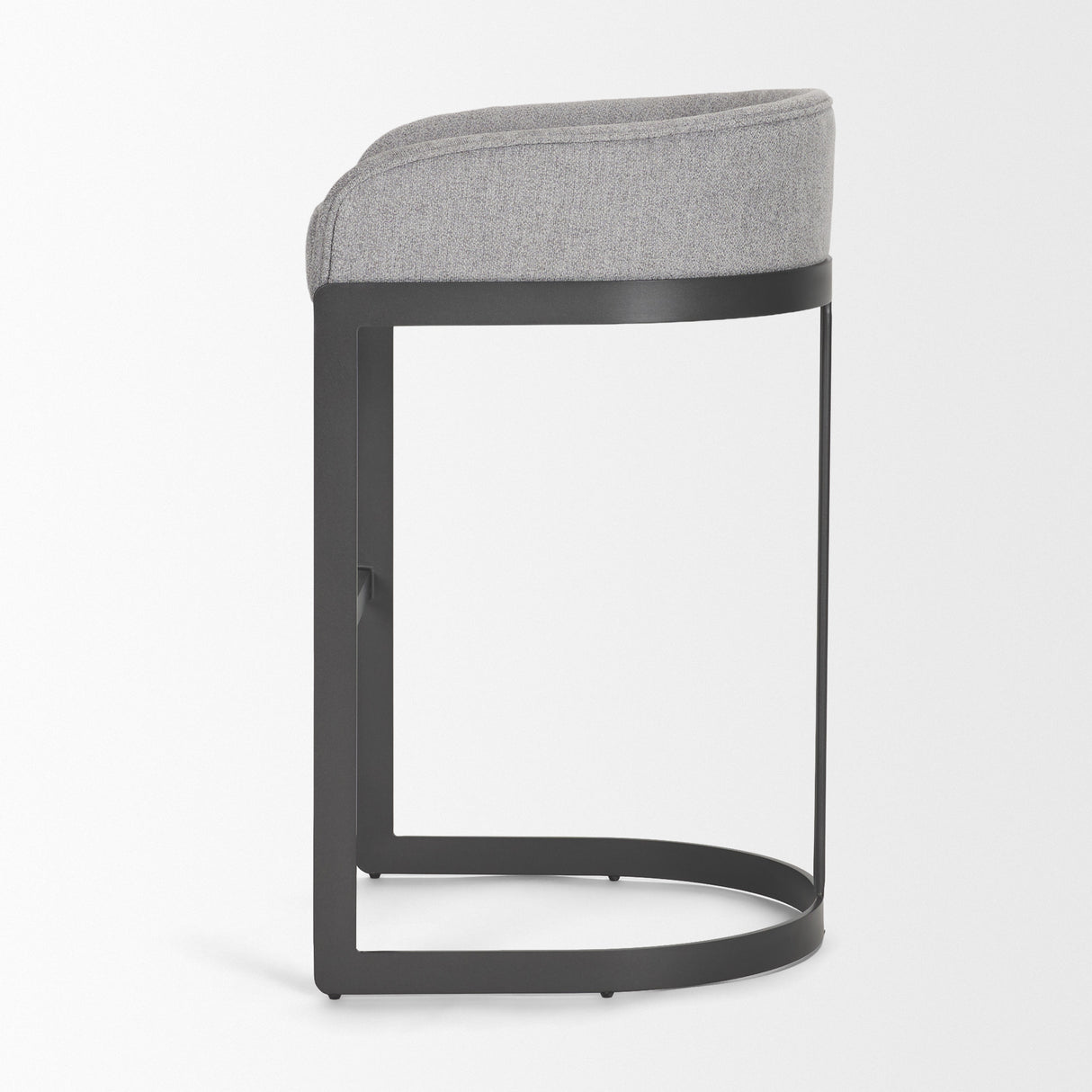Hollyfield II Gray Fabric Seat W/ Gray Metal Base Bar Stool from Mercana - Luna Furniture