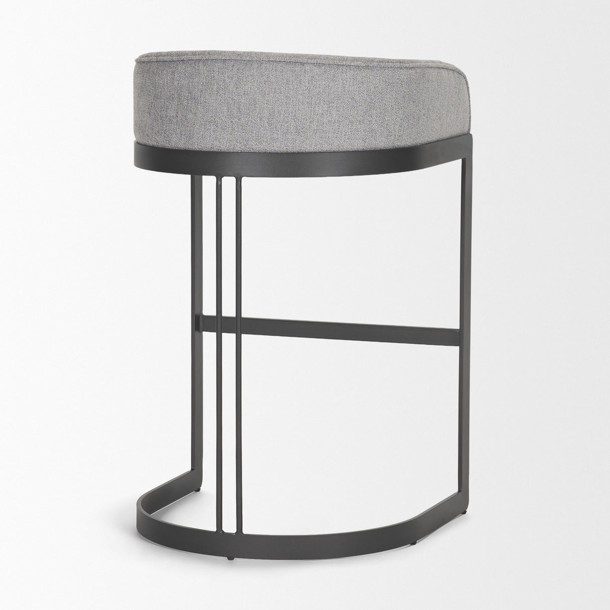 Hollyfield II Gray Fabric Seat W/ Gray Metal Base Bar Stool from Mercana - Luna Furniture