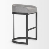 Hollyfield II Gray Fabric Seat W/ Gray Metal Base Bar Stool from Mercana - Luna Furniture
