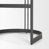 Hollyfield II Gray Fabric Seat W/ Gray Metal Base Bar Stool from Mercana - Luna Furniture