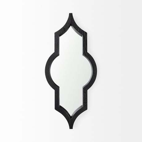 Tamanar 15.0 x 3.0 x 34.1 Black Wood Frame Wall Mirror from Mercana - Luna Furniture
