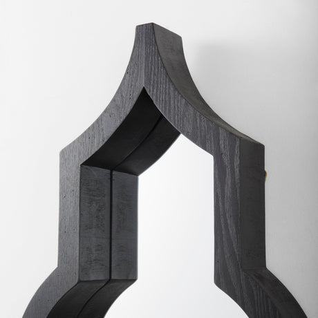 Tamanar 15.0 x 3.0 x 34.1 Black Wood Frame Wall Mirror from Mercana - Luna Furniture