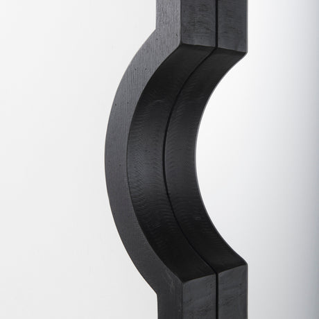 Tamanar 15.0 x 3.0 x 34.1 Black Wood Frame Wall Mirror from Mercana - Luna Furniture