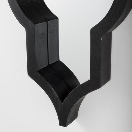 Tamanar 15.0 x 3.0 x 34.1 Black Wood Frame Wall Mirror from Mercana - Luna Furniture