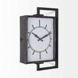 Hagar Rectangular Large Industrial Wall Clock from Mercana - Luna Furniture