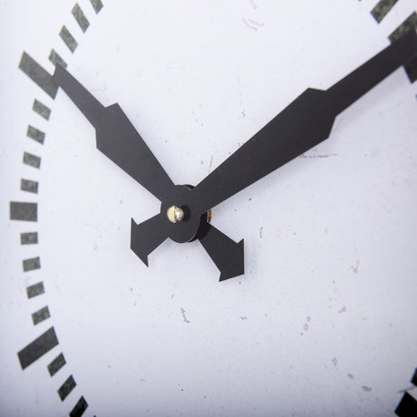 Hagar Rectangular Large Industrial Wall Clock from Mercana - Luna Furniture