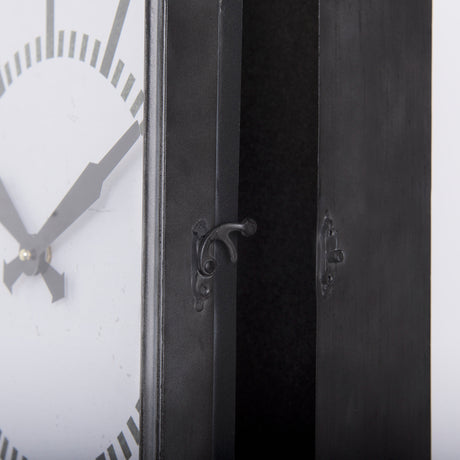 Hagar Rectangular Large Industrial Wall Clock from Mercana - Luna Furniture
