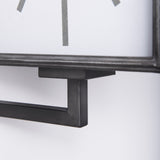 Hagar Rectangular Large Industrial Wall Clock from Mercana - Luna Furniture
