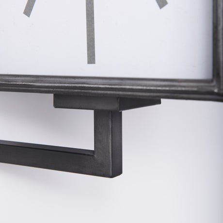 Hagar Rectangular Large Industrial Wall Clock from Mercana - Luna Furniture