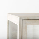 Arelius 36L x 18.75W x 63H White Wood W/ Gold Metal Base Display Cabinet from Mercana - Luna Furniture