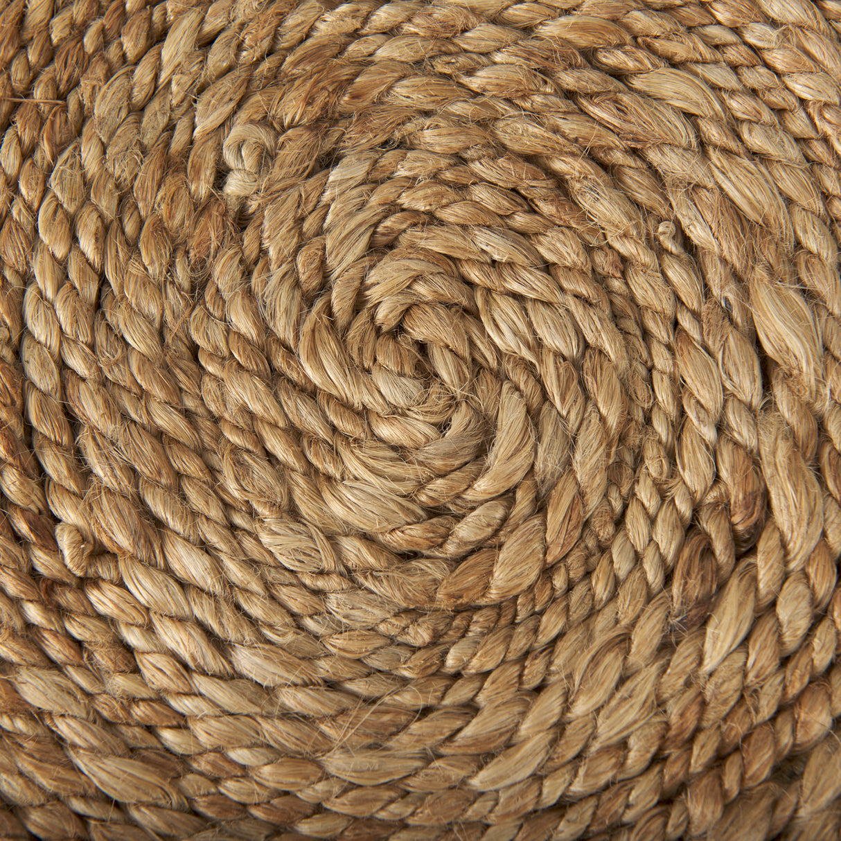Allium Brown Handwoven Wool Cylindrical Pouf from Mercana - Luna Furniture