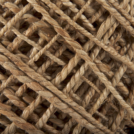 Allium Brown Handwoven Wool Cylindrical Pouf from Mercana - Luna Furniture
