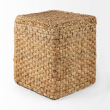 Aylin 16.5" Square Brown Jute Pouf from Mercana - Luna Furniture