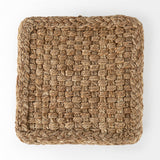 Aylin 16.5" Square Brown Jute Pouf from Mercana - Luna Furniture