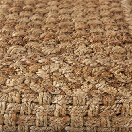 Aylin 16.5" Square Brown Jute Pouf from Mercana - Luna Furniture
