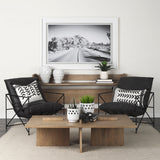 Kimia 14L x 26W White and Black Fabric Herringbone and Fringed Decorative Pillow Cover from Mercana - Luna Furniture
