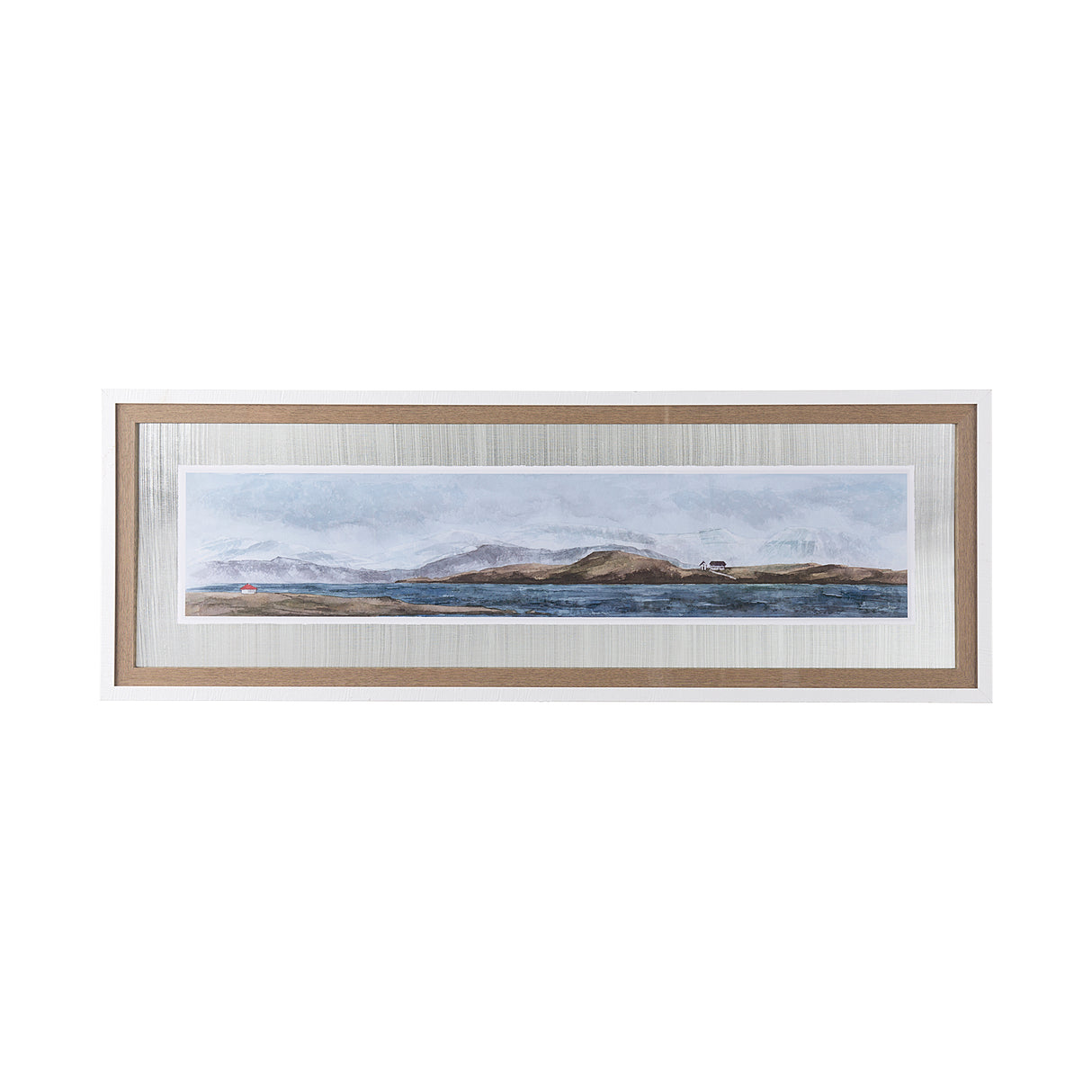 Icelandic Seascape by Jonathan Klassen Hand Embellished Textured Framed Art Print Matted under Glass from Mercana - Luna Furniture