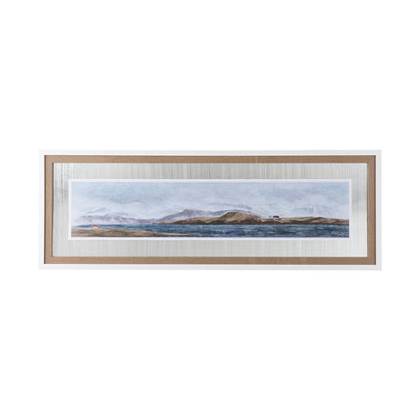 Icelandic Seascape by Jonathan Klassen Hand Embellished Textured Framed Art Print Matted under Glass from Mercana - Luna Furniture